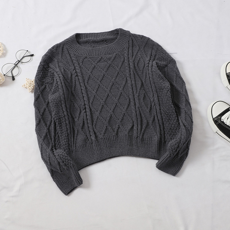 Aktuális női pulóver több színben O-nyakkal