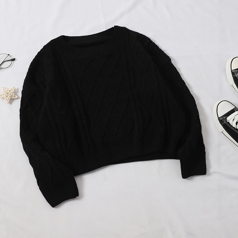 Aktuális női pulóver több színben O-nyakkal