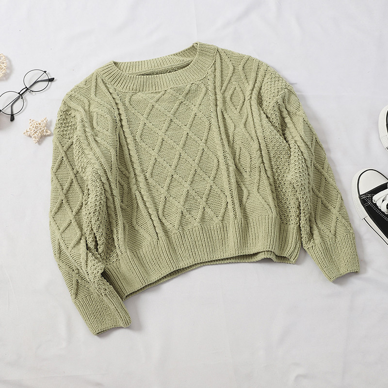 Aktuális női pulóver több színben O-nyakkal