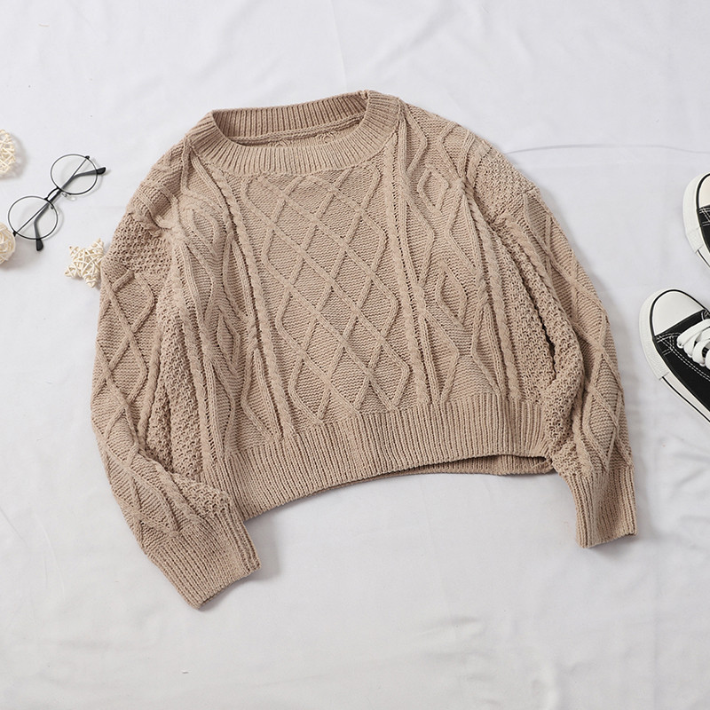 Aktuális női pulóver több színben O-nyakkal