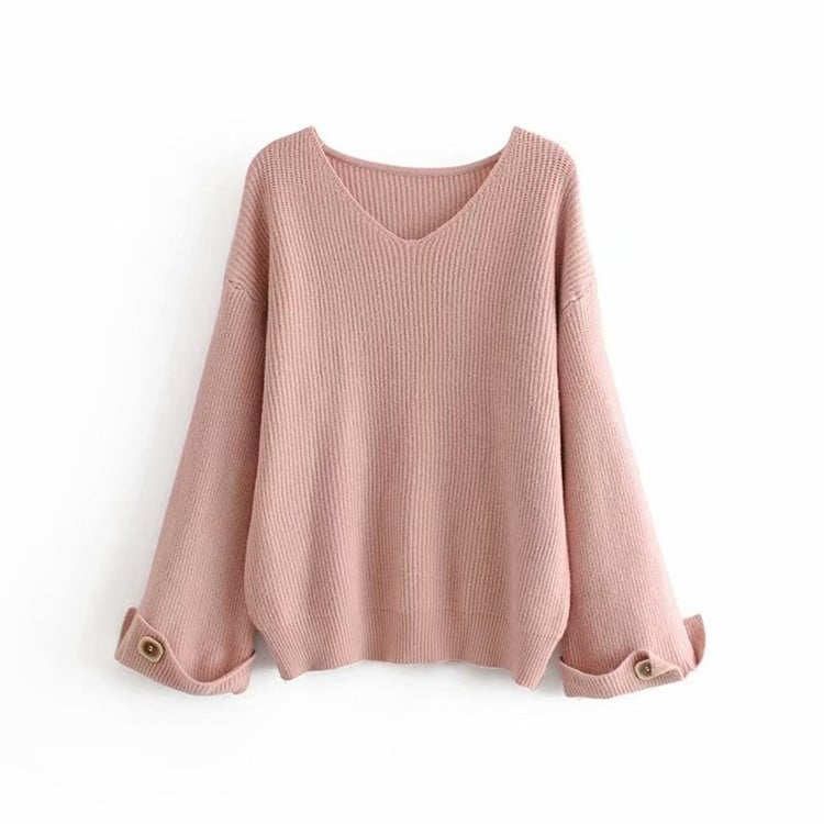 Vékony pulóver 7/8 ujjal, kék színben