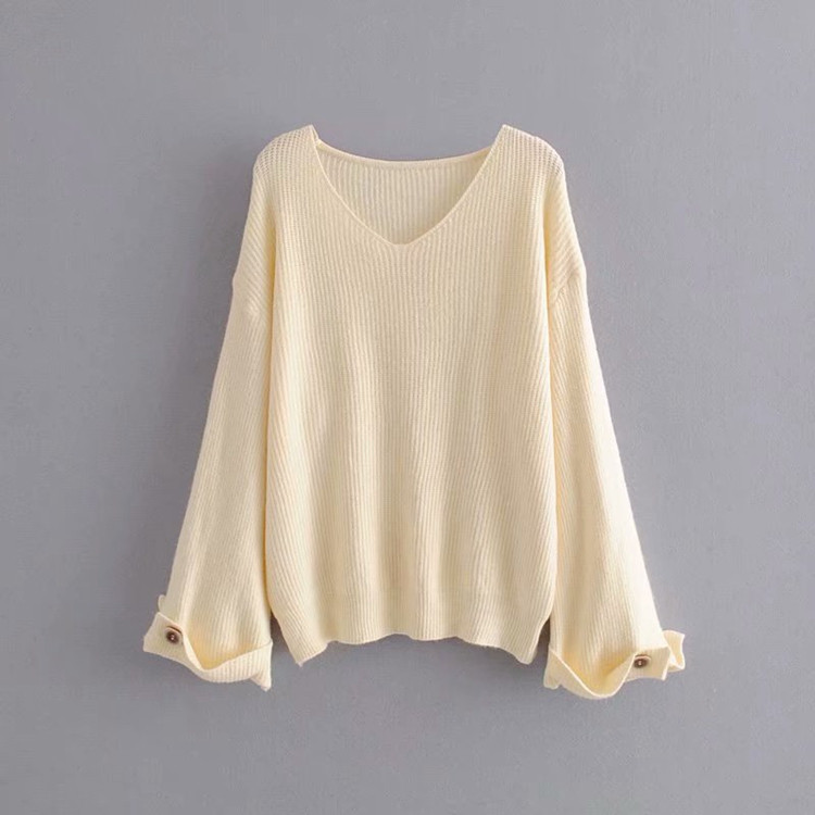 Vékony pulóver 7/8 ujjal, kék színben