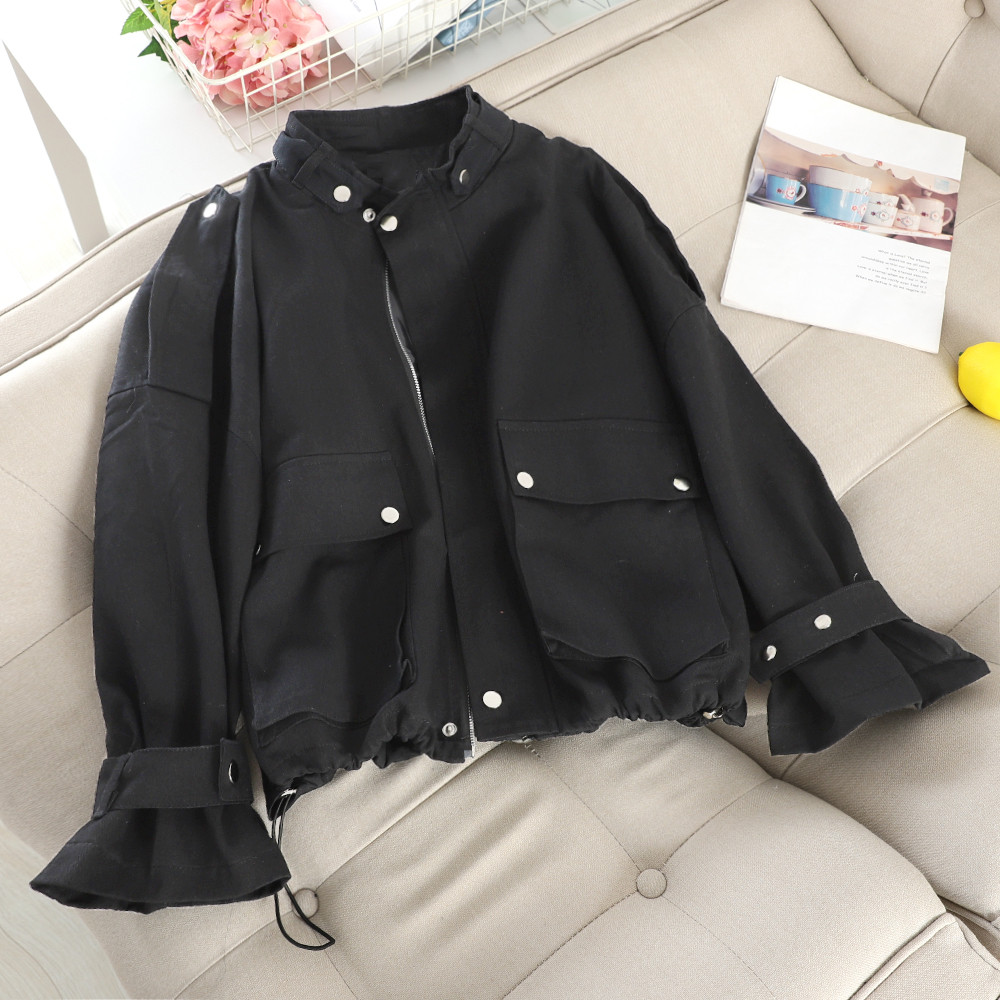 Casual γυναικείο μπουφάν με τσέπες σε διάφορα χρώματα