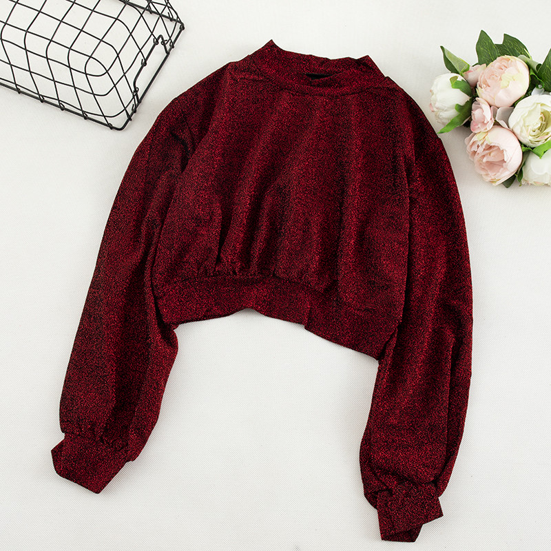 Καθημερινή γυναικεία μπλούζα πολύχρωμη  με O-λαιμόκοψη