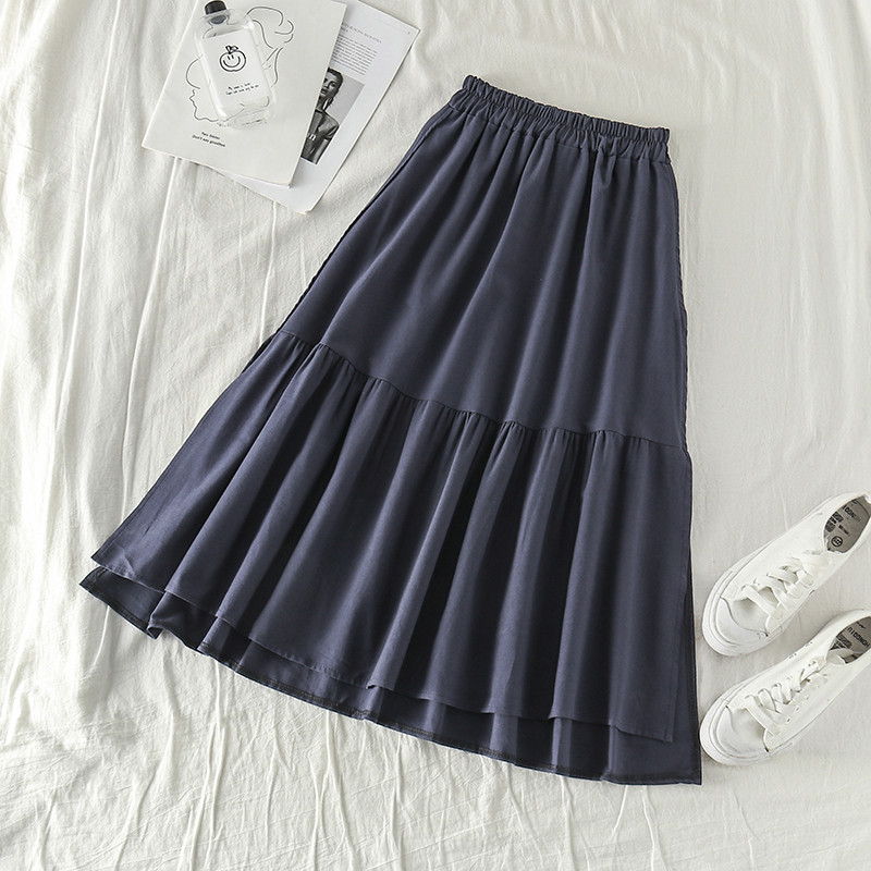 Női szoknya gumírozással három színben