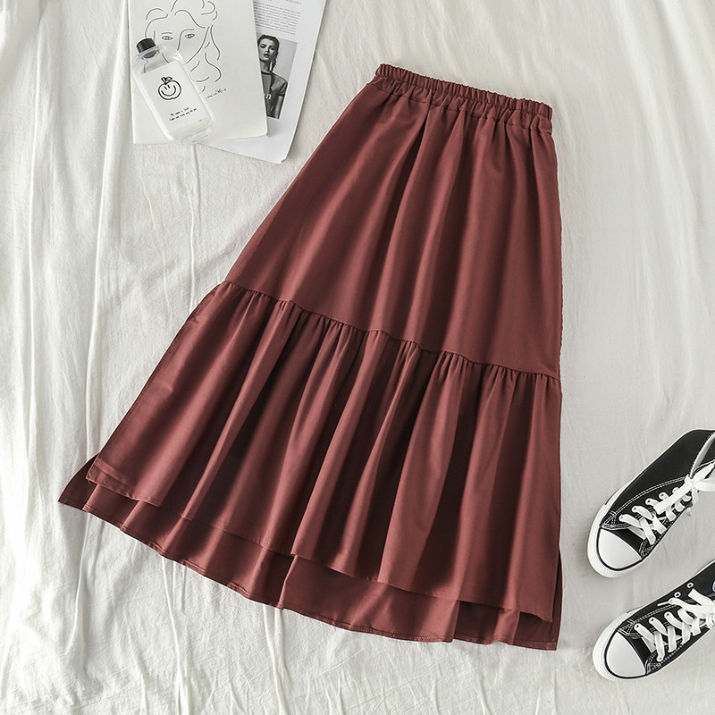 Női szoknya gumírozással három színben