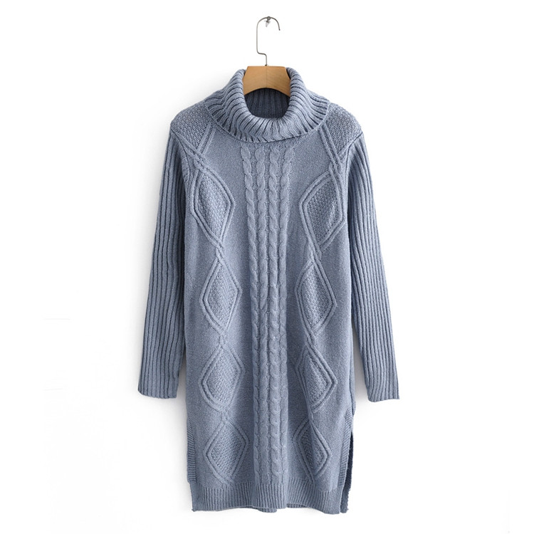 Μακρύ  πουλόβερ με ψηλό γιακά