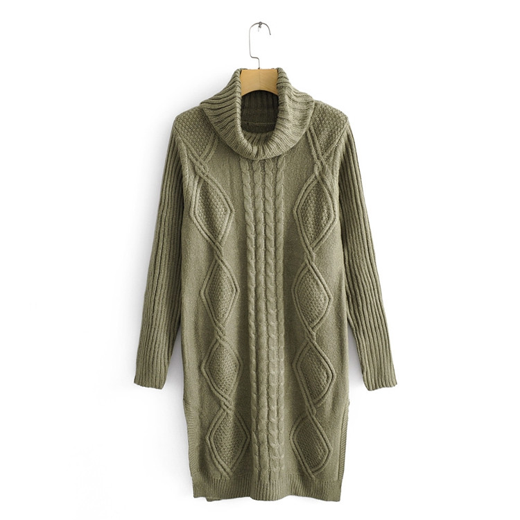 Μακρύ  πουλόβερ με ψηλό γιακά