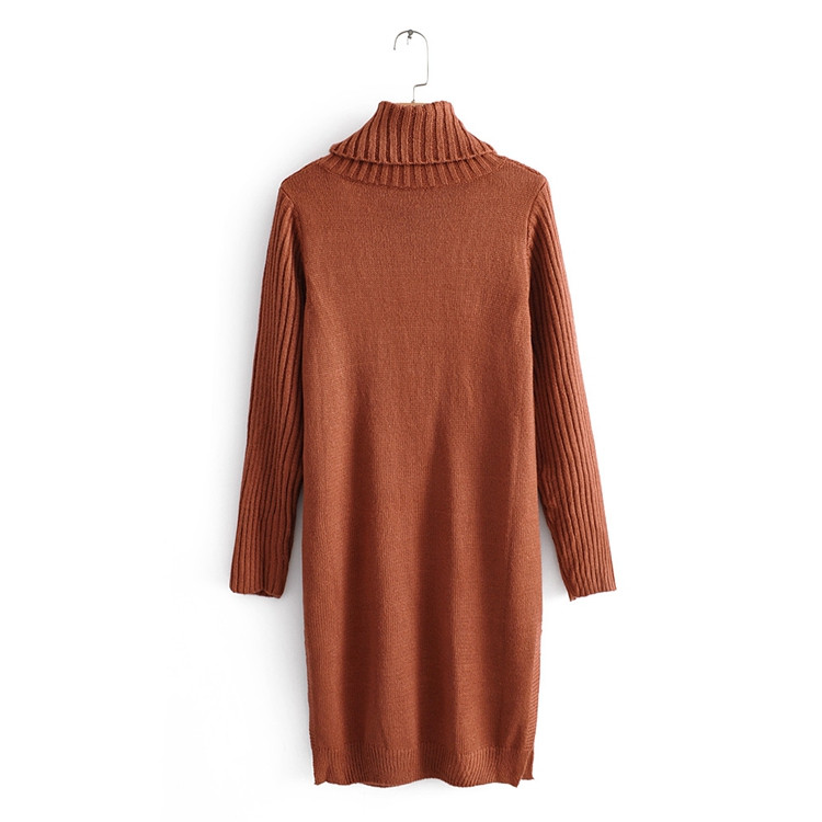 Μακρύ  πουλόβερ με ψηλό γιακά