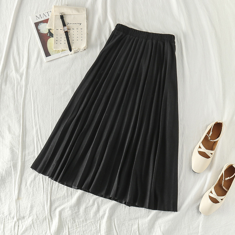 Fusta de dama cu talie inalta in doua culori