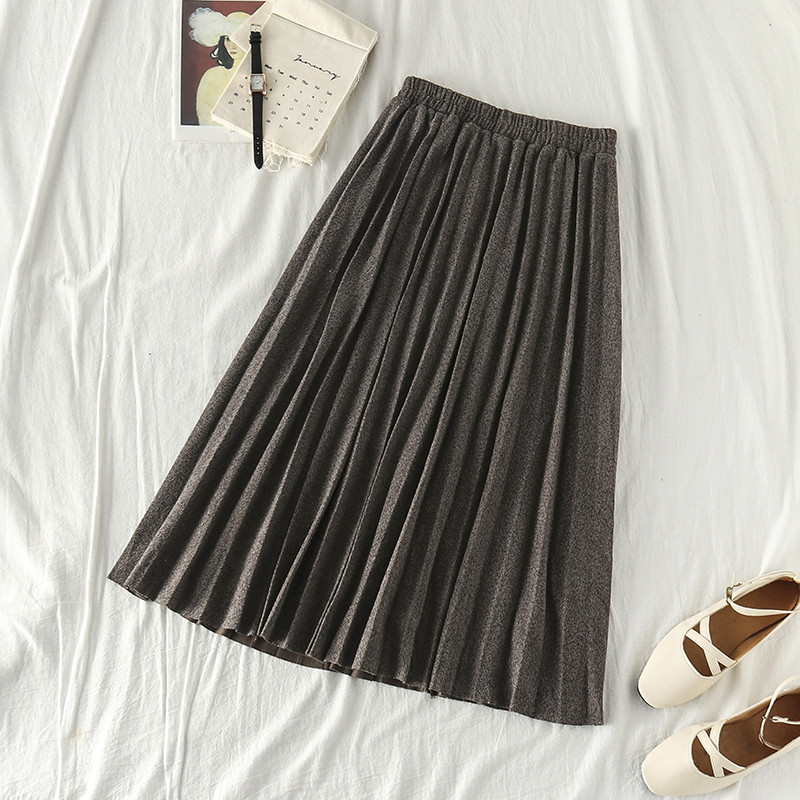 Fusta de dama cu talie inalta in doua culori