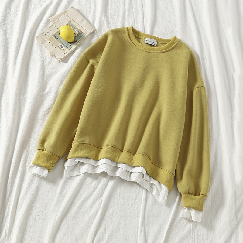 Női pulóver O-nyakkal, két színben