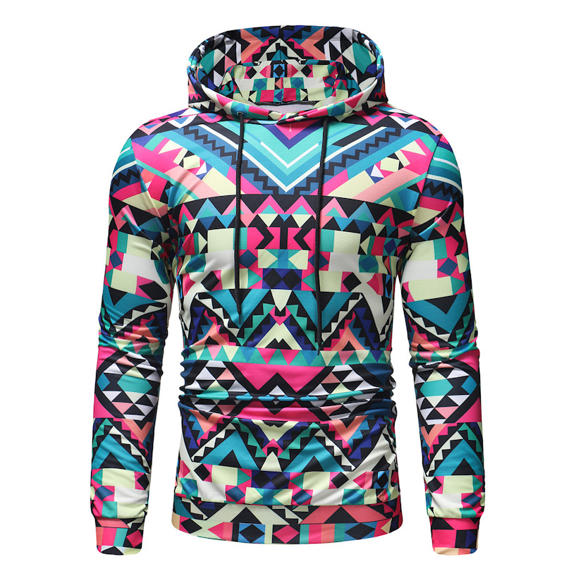 Hanorac pentru bărbați de culoare model nou, cu glugă și mâneci lungi