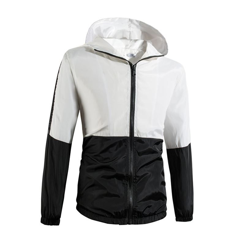 Alkalmi férfi őszi kabát kapucnival és cipzárral két színben