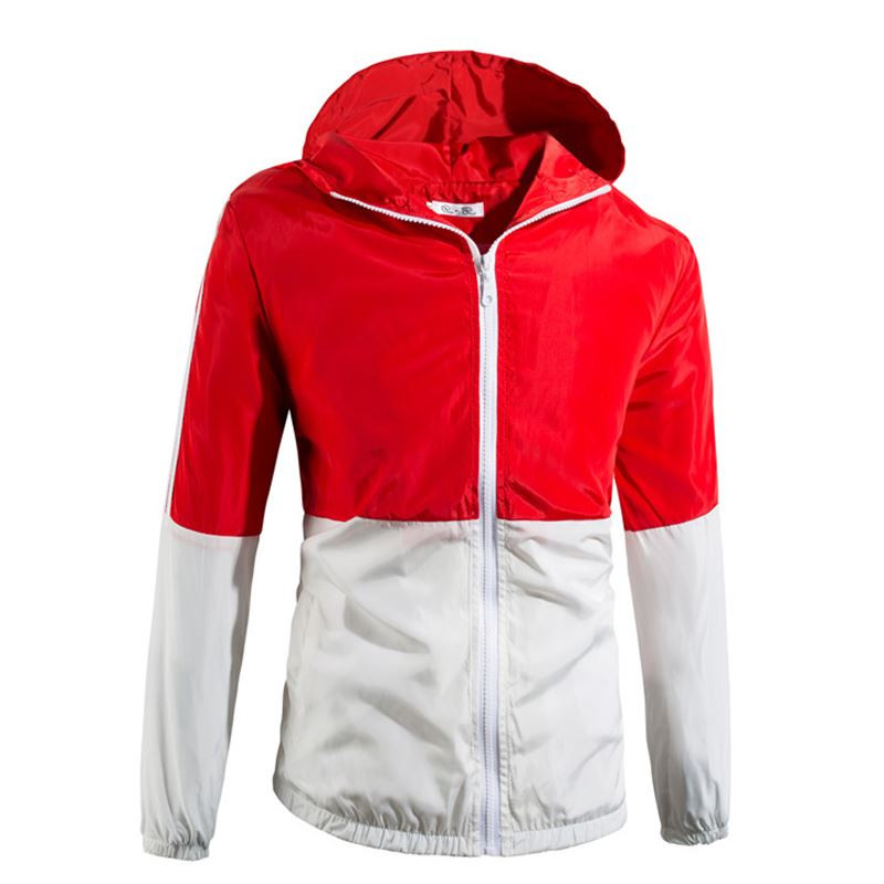 Alkalmi férfi őszi kabát kapucnival és cipzárral két színben