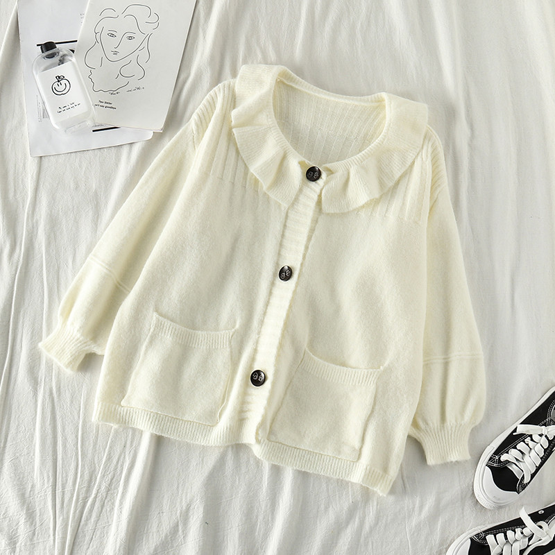 Vesta casual dama cu buzunare in alb si verde