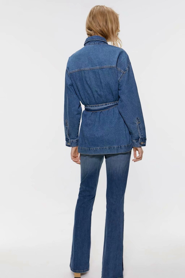 Blugi moderni de dama Charleston cu nasturi laterali