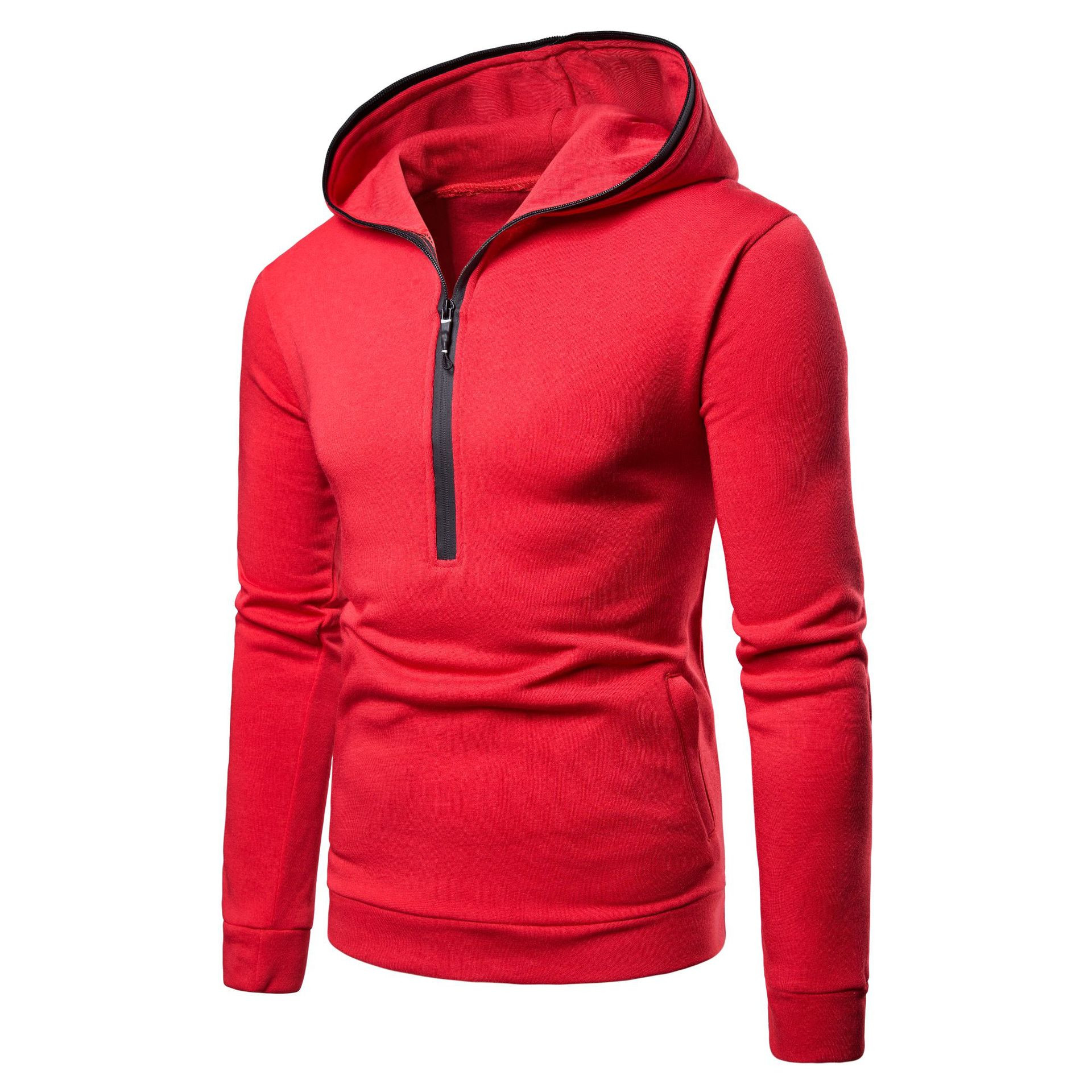 Új modell férfi pulóver kapucnival és cipzárral több színben