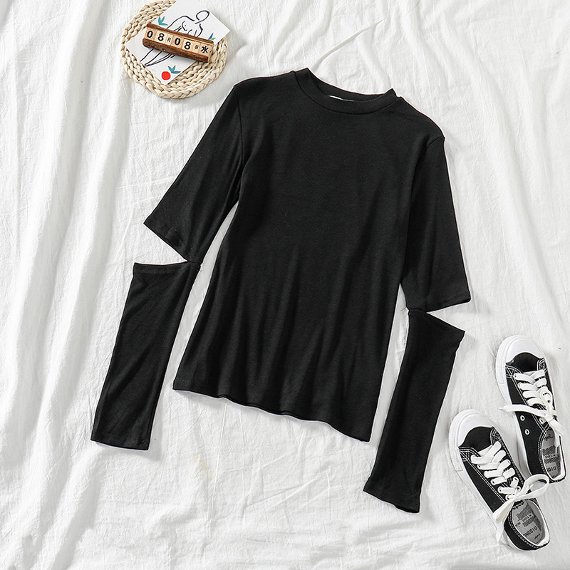 Bluză de damă cu mâneci lungi și element decupat