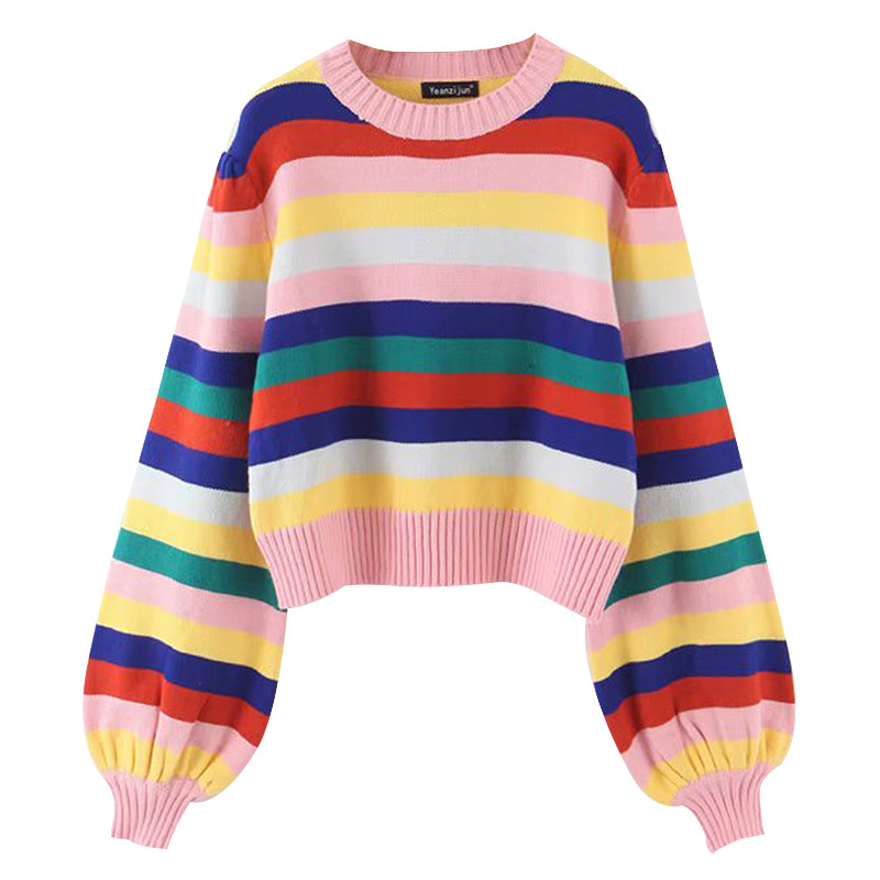 ÚJ színes, O-galléros női pulóver