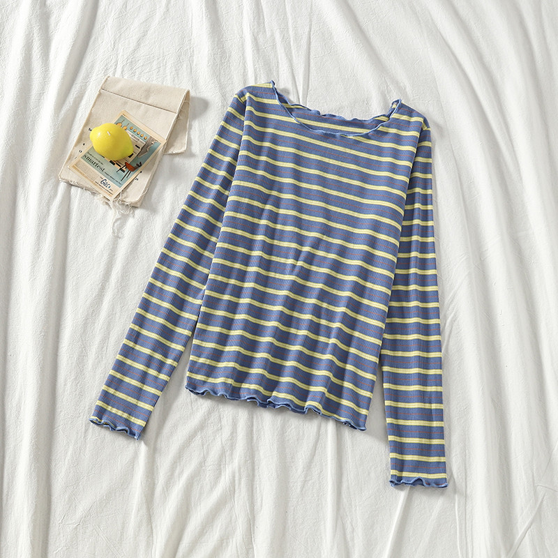 Bluză de damă cu dungi în mai multe culori