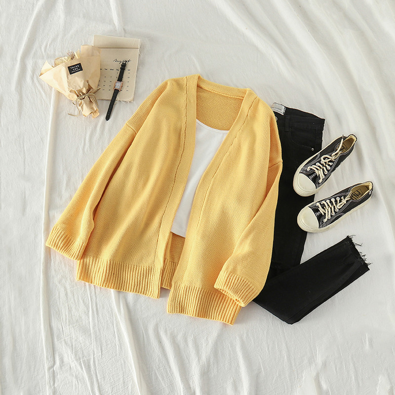 Vestă de damă fără închidere în verde și galben