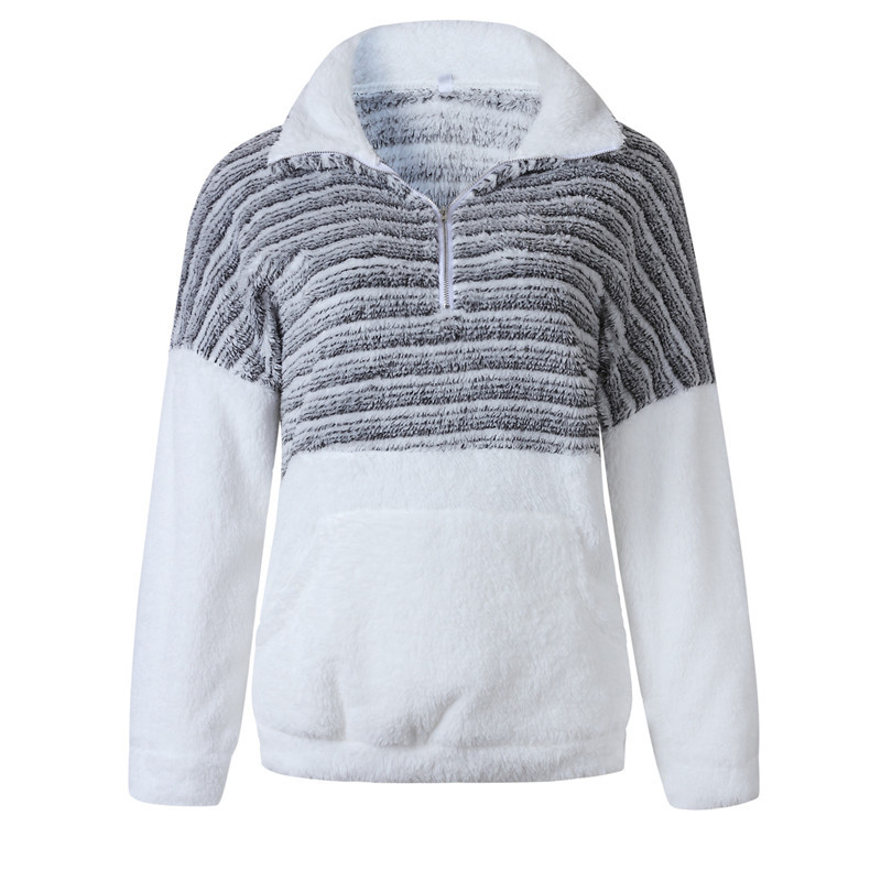 Μοντέρνα γυναικεία μπλούζα με φερμουάρ σε διάφορα χρώματα