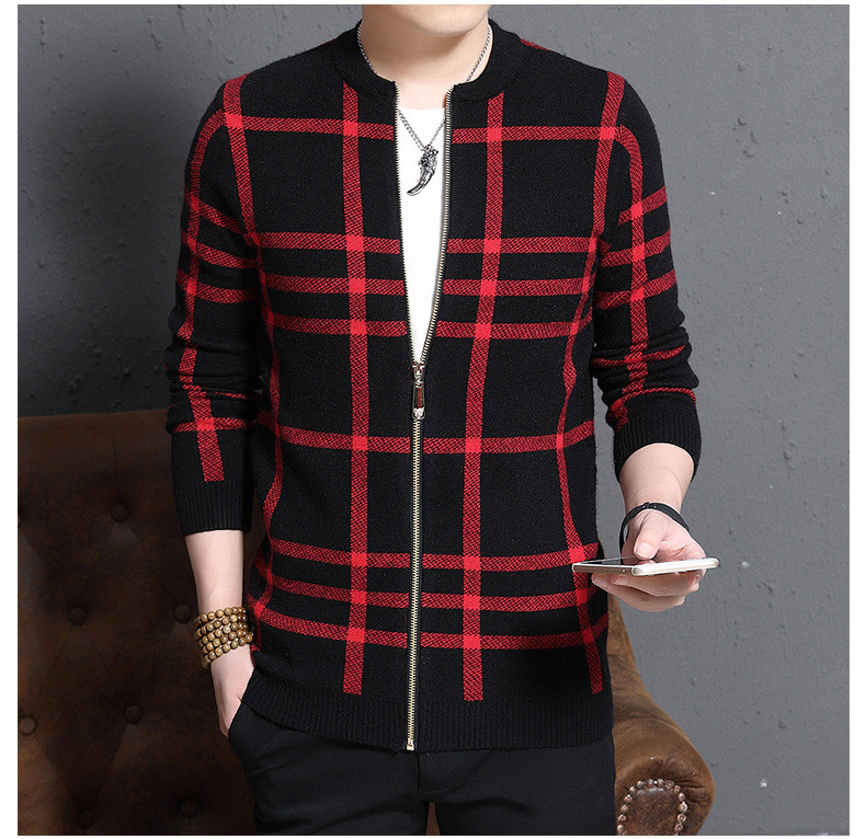 Geaca de toamna pentru barbati cu fermoar de culoare neagra