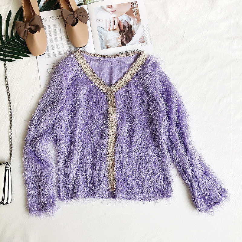 Modern női blúz öt színben, V-nyakkal