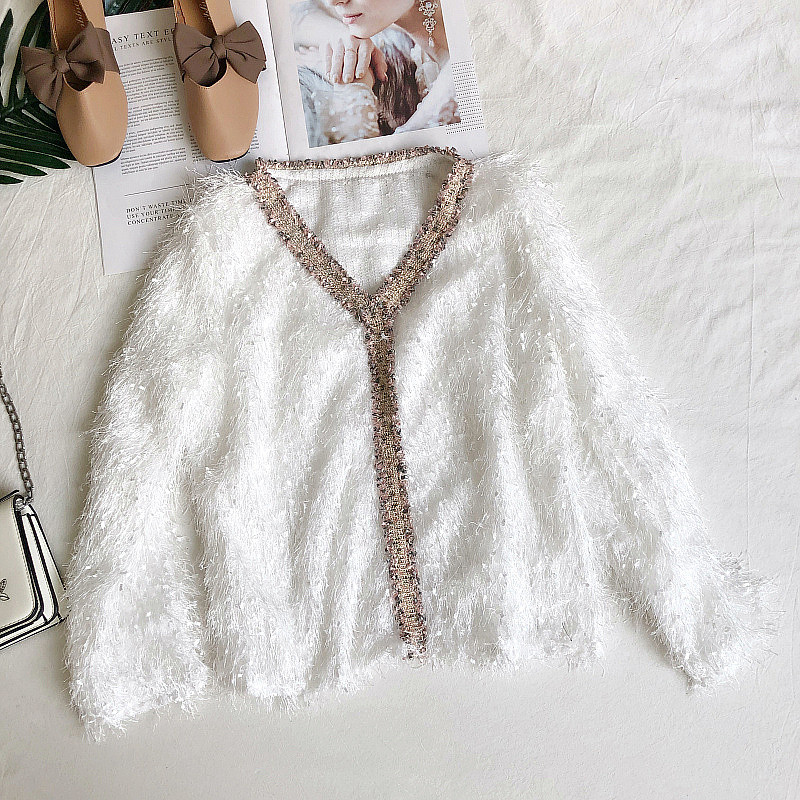 Modern női blúz öt színben, V-nyakkal