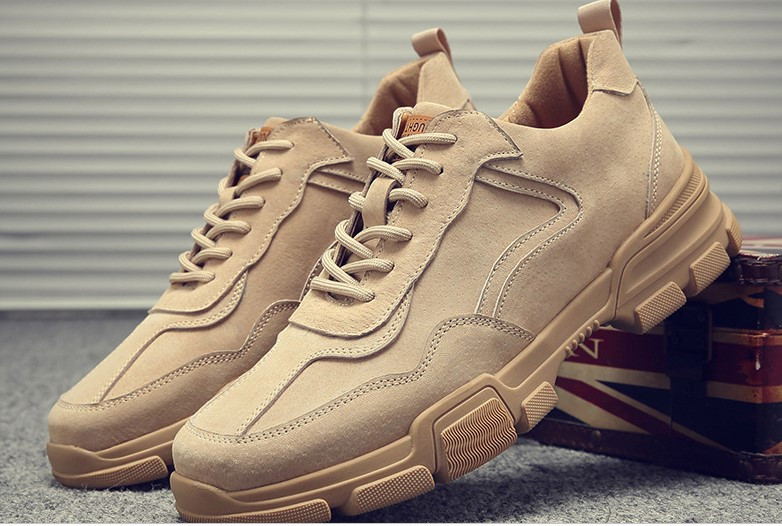 Ανδρικά πάνινα παπούτσια οικολογικής σουέτας  με δεσμούς σε τρία χρώματα