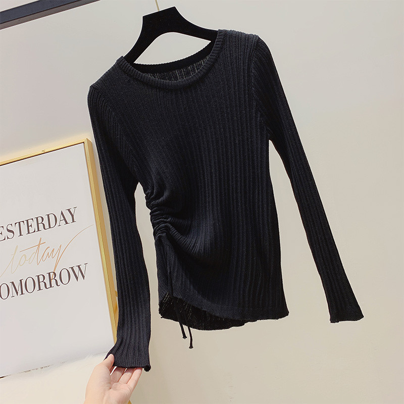 Γυναικεία casual μπλούζα με κορδόνια σε διάφορα χρώματα