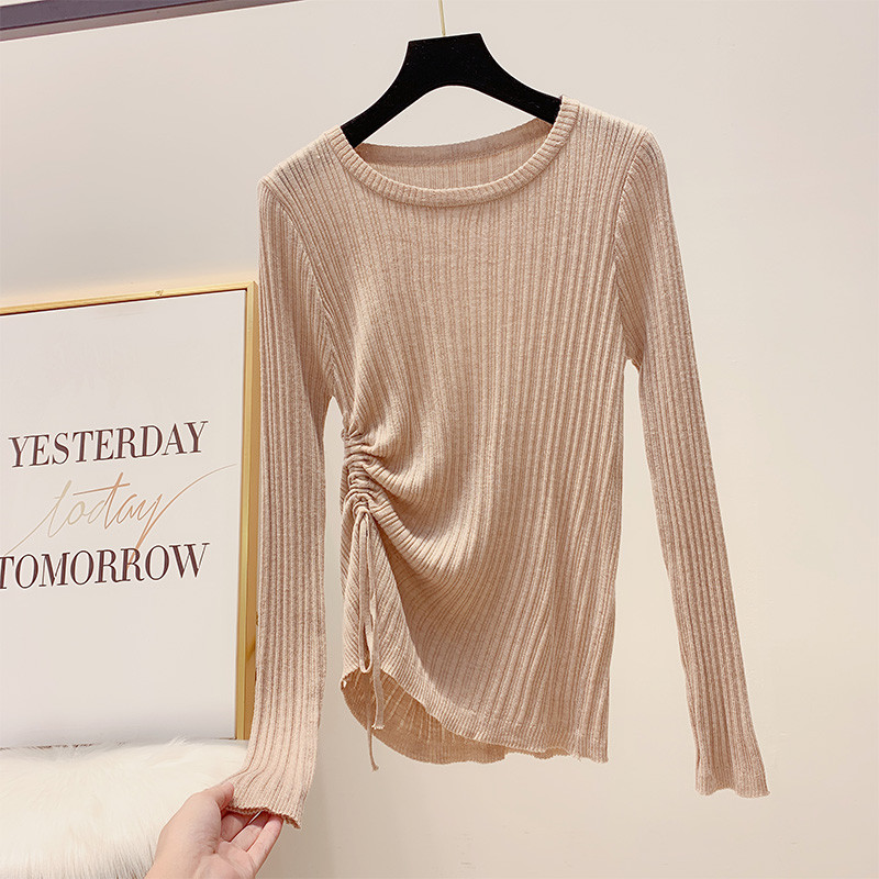 Γυναικεία casual μπλούζα με κορδόνια σε διάφορα χρώματα