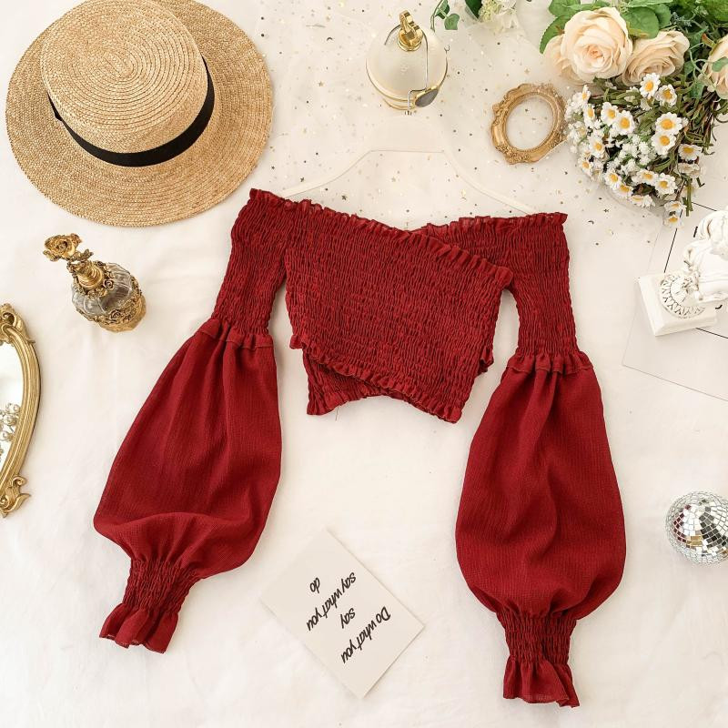 Γυναικείο κορυφαίο μπλουζάκι με μακρύ μανίκια σε διάφορα χρώματα