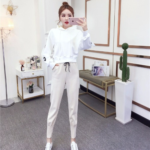 Set hanorac si pantaloni dama in doua culori