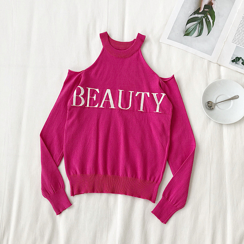 Női alkalmi blúz három színben, csupasz vállfelirattal