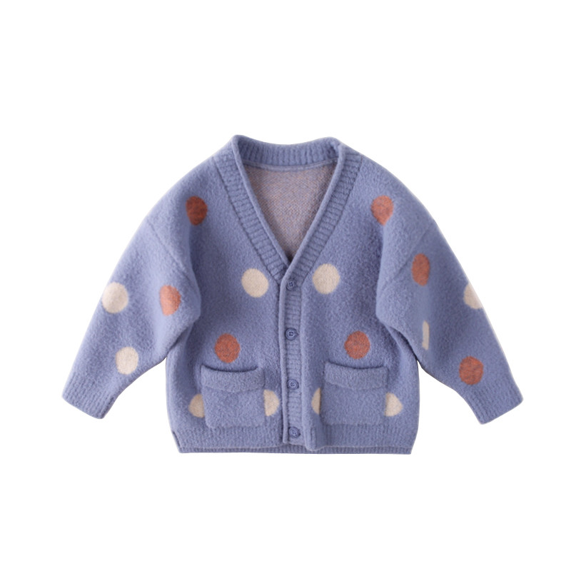 Vesta moderna pentru copii cu puncte in doua culori