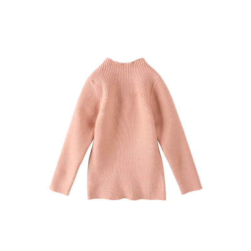 Pulover pentru copii modern cu guler jos pentru fete in mai multe culori