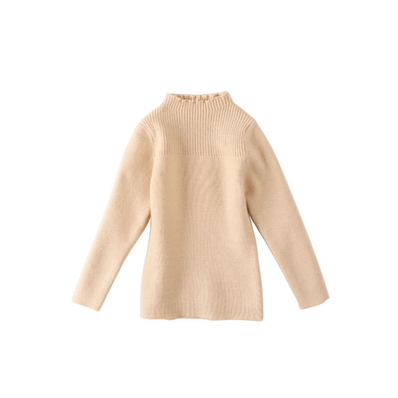 Pulover pentru copii modern cu guler jos pentru fete in mai multe culori