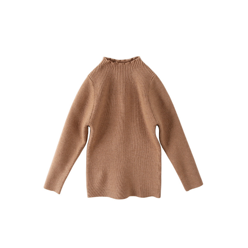Pulover pentru copii modern cu guler jos pentru fete in mai multe culori