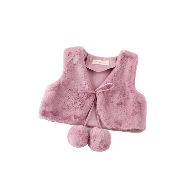 Vesta moderna pentru copii cu cravate pentru fete in mov