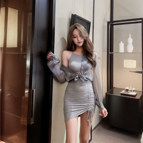 Set de rochie si camasa dama in doua culori