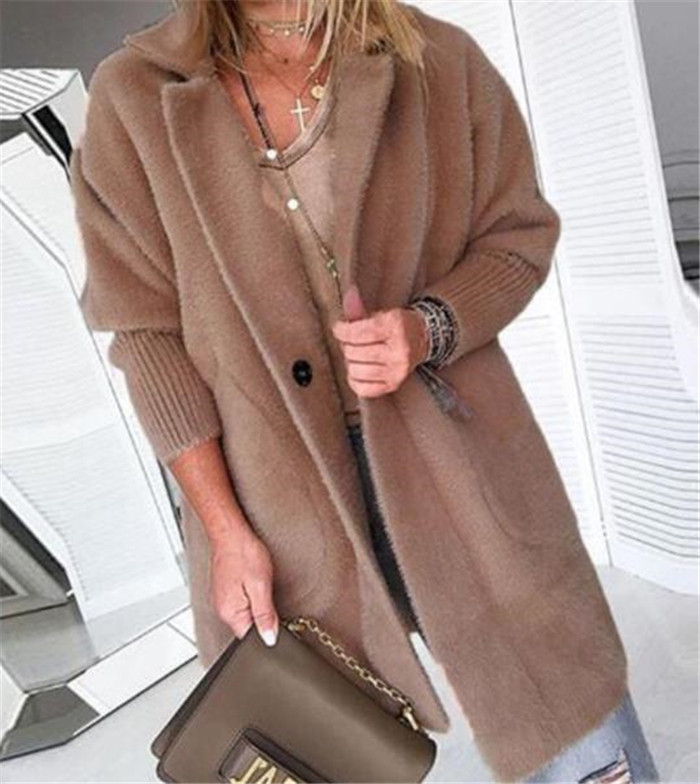 Palton de dama modern cu nasture si buzunar in patru culori