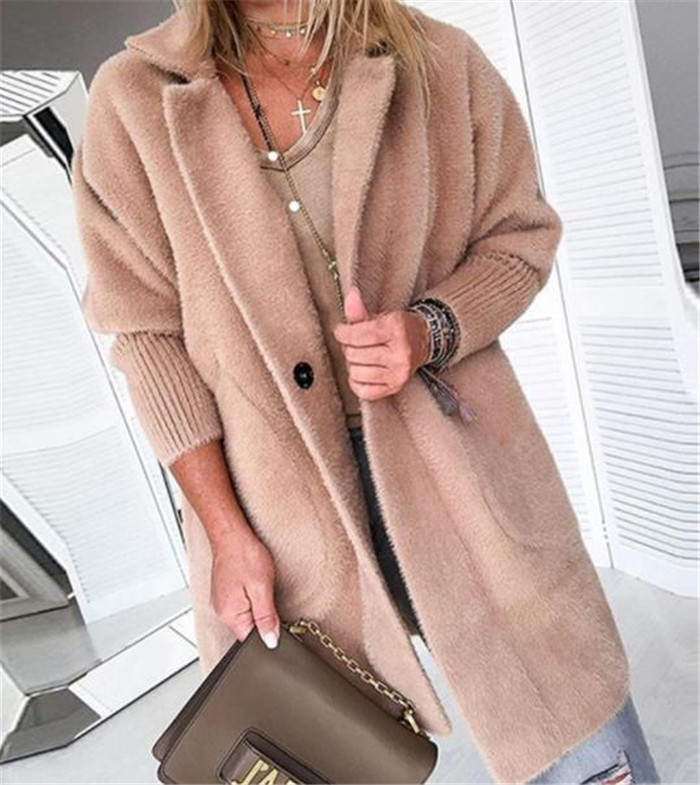 Palton de dama modern cu nasture si buzunar in patru culori