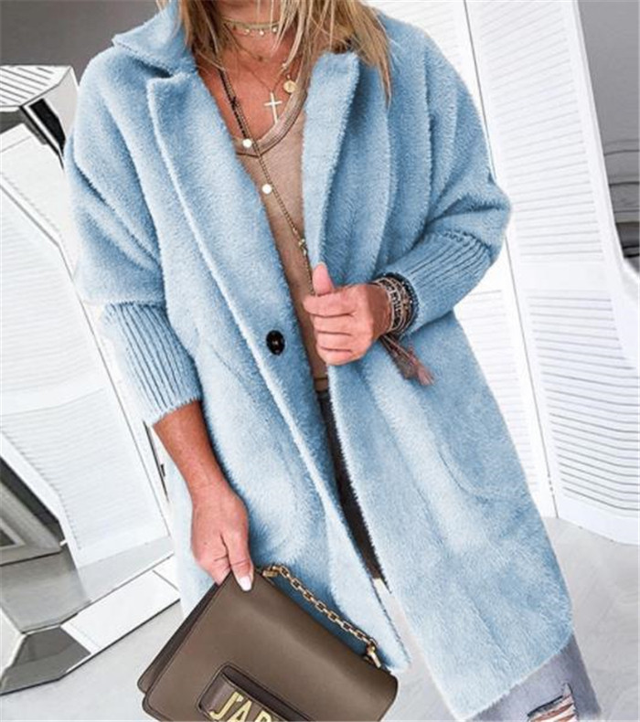 Palton de dama modern cu nasture si buzunar in patru culori