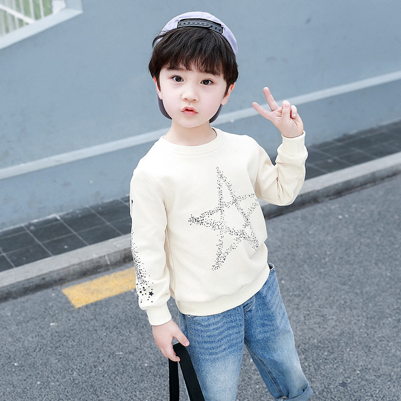 Casual παιδική μπλούζα για αγόρια σε μαύρο και άσπρο χρώμα με εφαρμογή