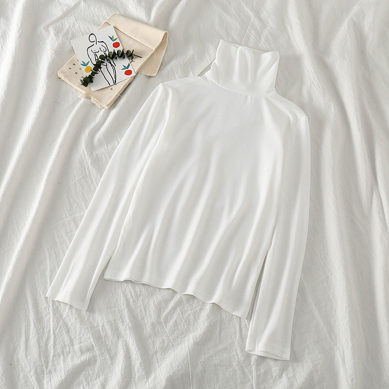 Modern női blúz magas gallérral, különböző színekben