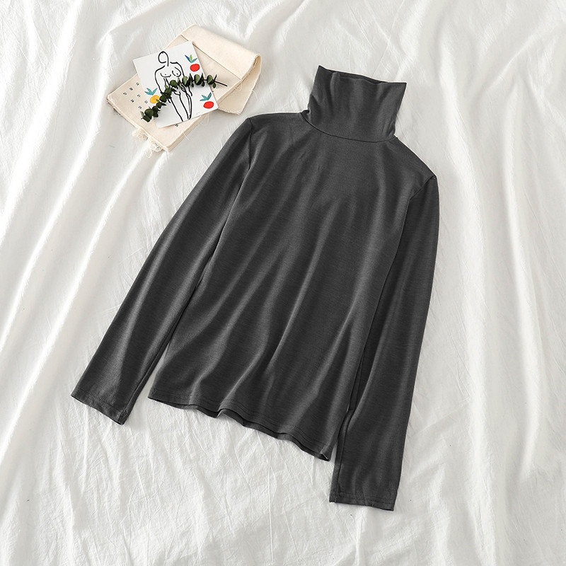 Modern női blúz magas gallérral, különböző színekben