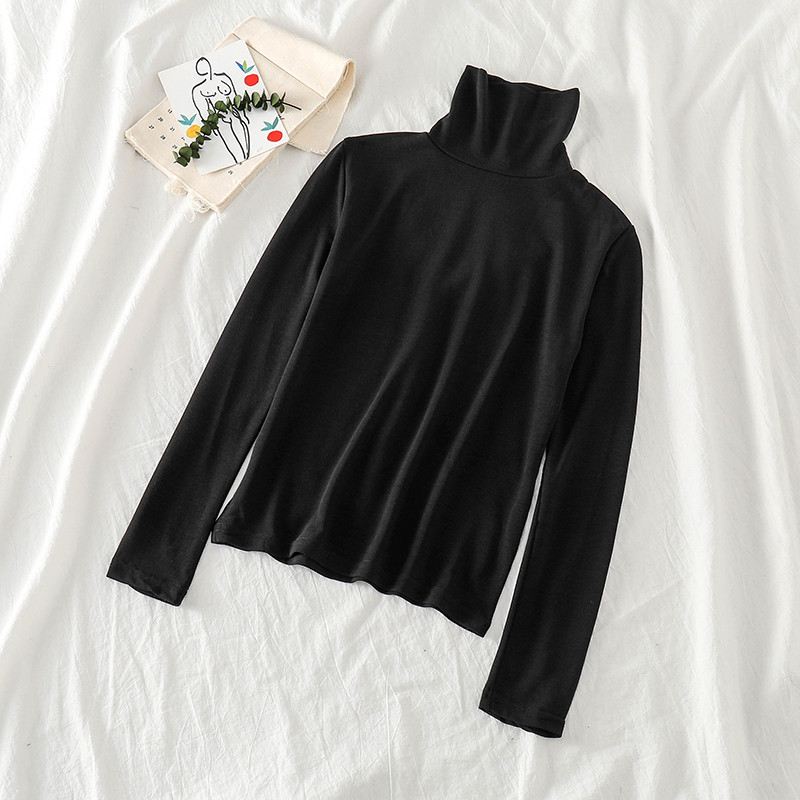 Modern női blúz magas gallérral, különböző színekben