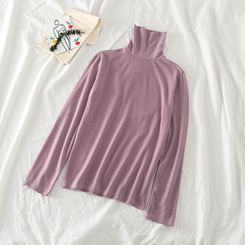 Modern női blúz magas gallérral, különböző színekben